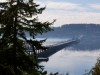 View of Hood Canal Briidge from Shine in Jefferson County toward Lofall in Kitsap County