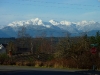 View of Olympic mountains from Austurbruin Park, Poulsbo