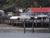 View of Boston Harbor Marina Store and covered seating area