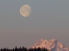View of Moon Setting from Poulsbo Place